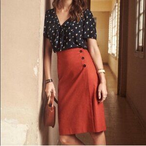 Sézane Maisie skirt in terra cotta, size 4